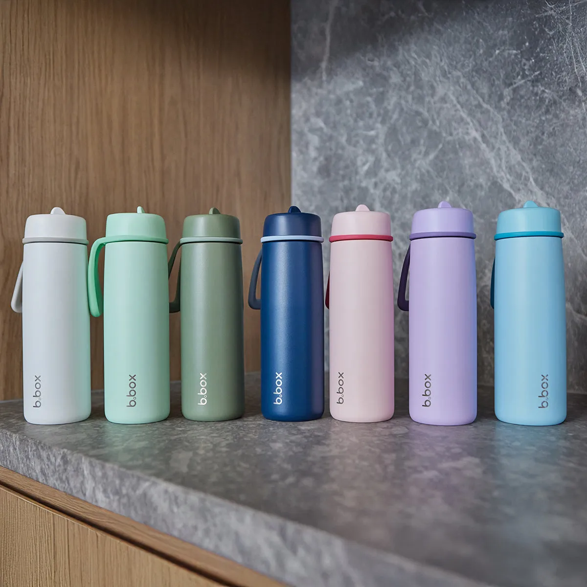 b.box Insulated Flip Top Drink Bottle 690ml - Lilac Love
