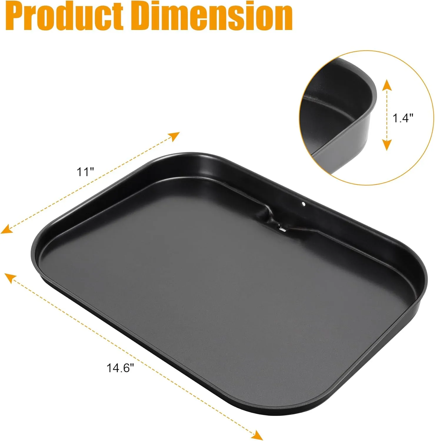 BBQ PLUS Flat Top Grill Griddle Plate for Ninja Woodfire OG700 Series Outdoor Grill,Non-Stick Griddle Pan for Ninja XSKGRDPLT OG701 Grill Accessories,with Oil Hole