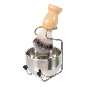 Beard Shaving Brush Set Men's Shave Kit Barber Brush Foaming Bowl Traditional Shaving Supplies for Men