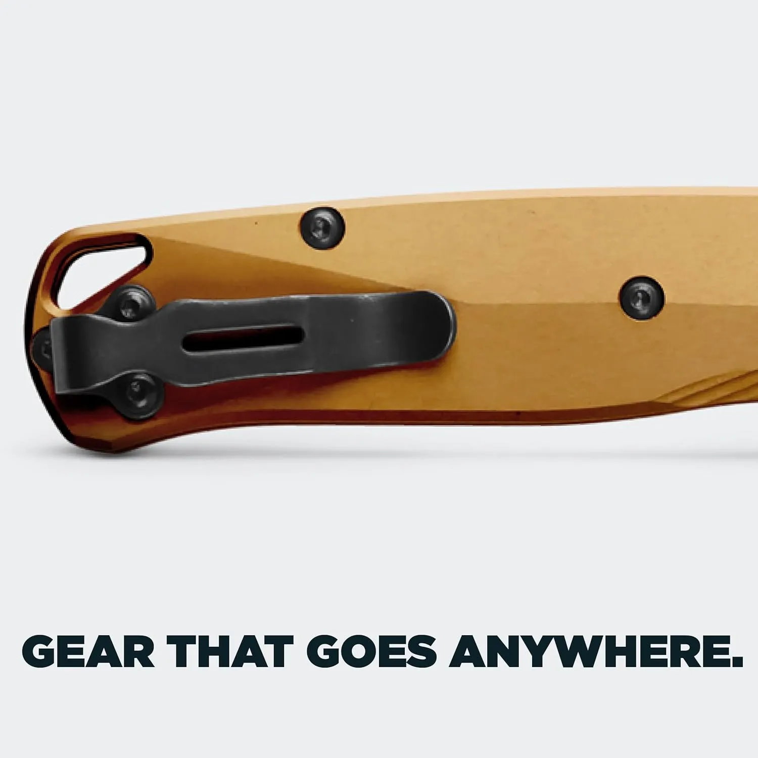 Benchmade - Bugout Folding Knife with Burnt Brass Aluminum Handle (535BK-07)