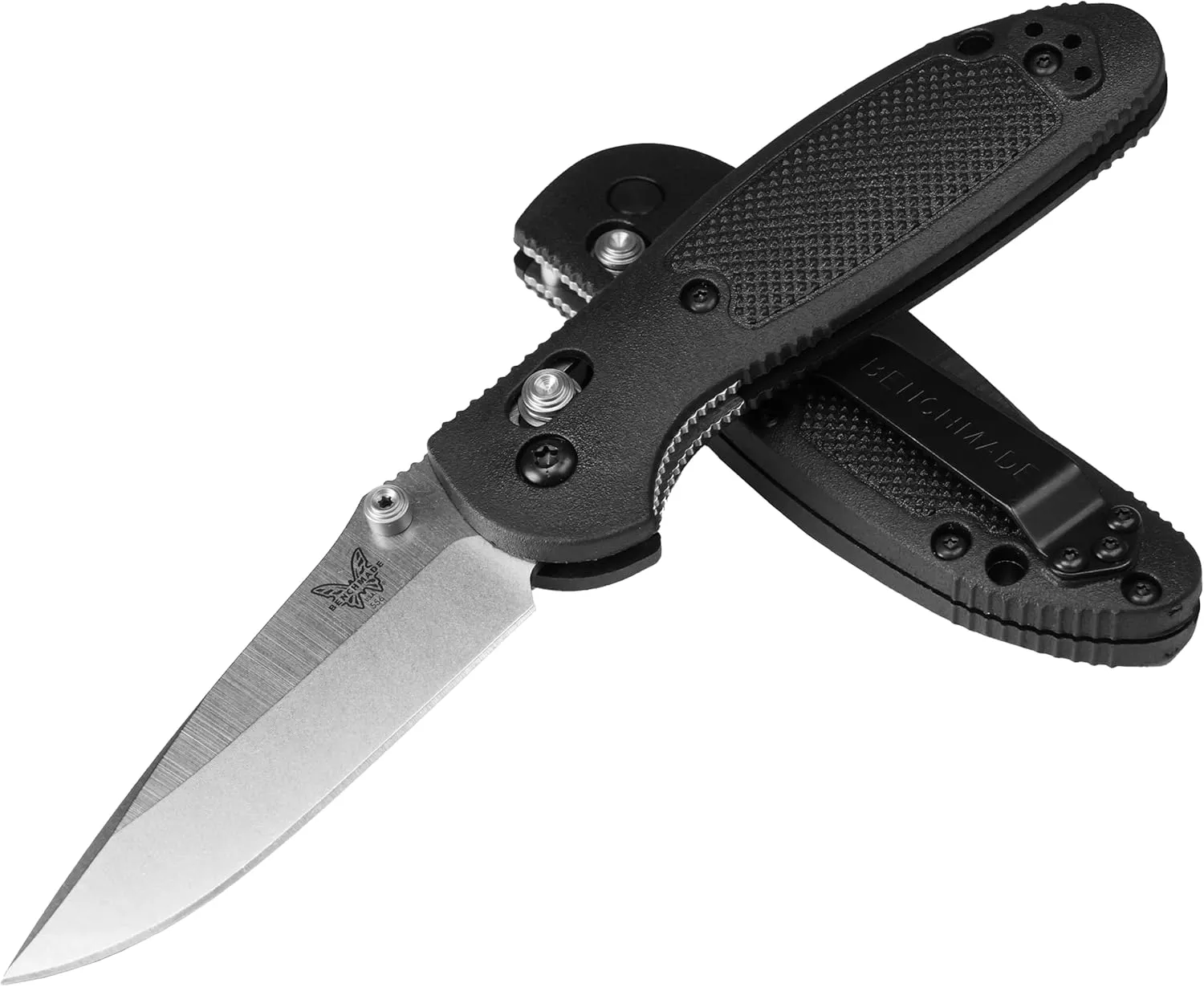 Benchmade Mini Griptilian Knife Drop-Point Blade Made EDC Manual Finish 556 Handle