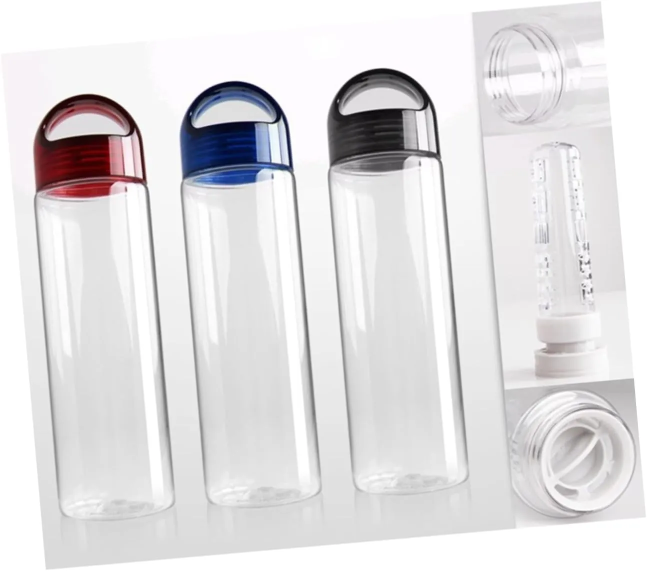 BESPORTBLE 750ml Sports Reusable Insulated Straw Water Bottle Fruit Basket Leakproof Cup for Travel