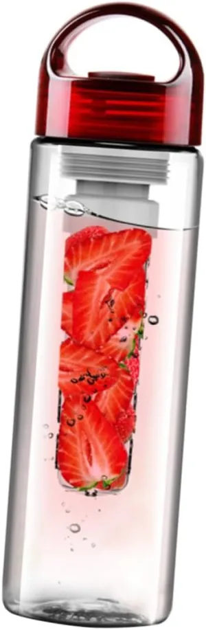BESPORTBLE 750ml Sports Reusable Insulated Straw Water Bottle Fruit Basket Leakproof Cup for Travel