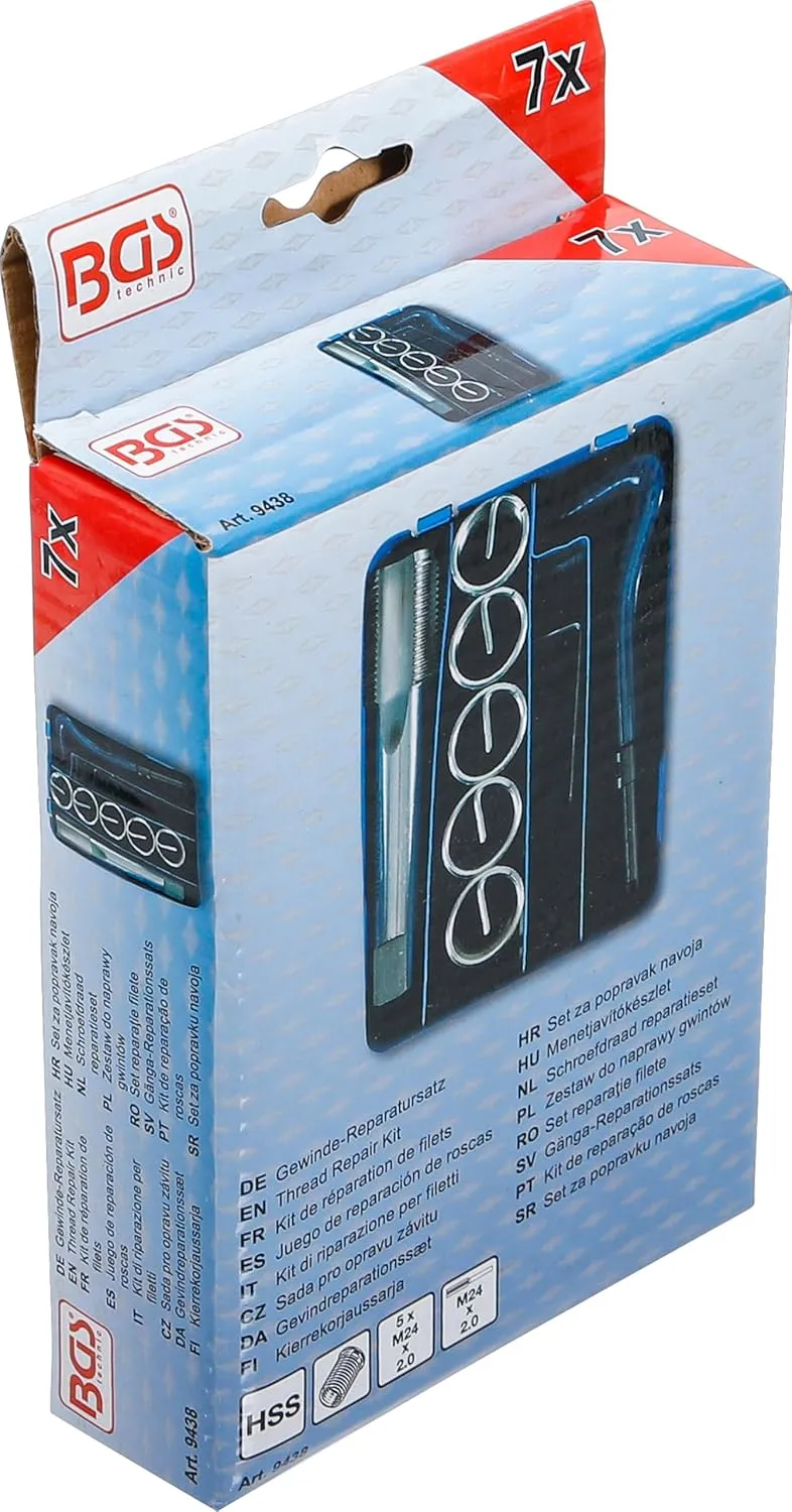 BGS 9438 | Thread Repair Kit | M24 x 2.0 mm | 7 pcs.