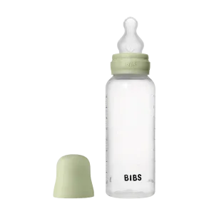 BIBS BPA-Free PP Baby Bottle Round Silicone 1 pack 270 ml Medium Flow Sage (Min. of 2 PK , multiples of 2 PK)