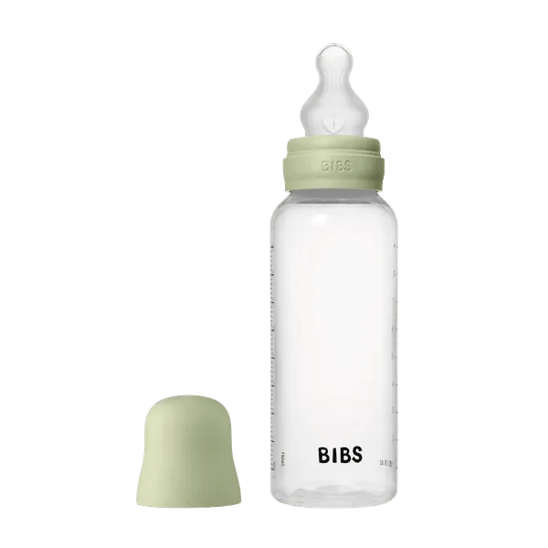 BIBS BPA-Free PP Baby Bottle Round Silicone 1 pack 270 ml Medium Flow Sage (Min. of 2 PK , multiples of 2 PK)