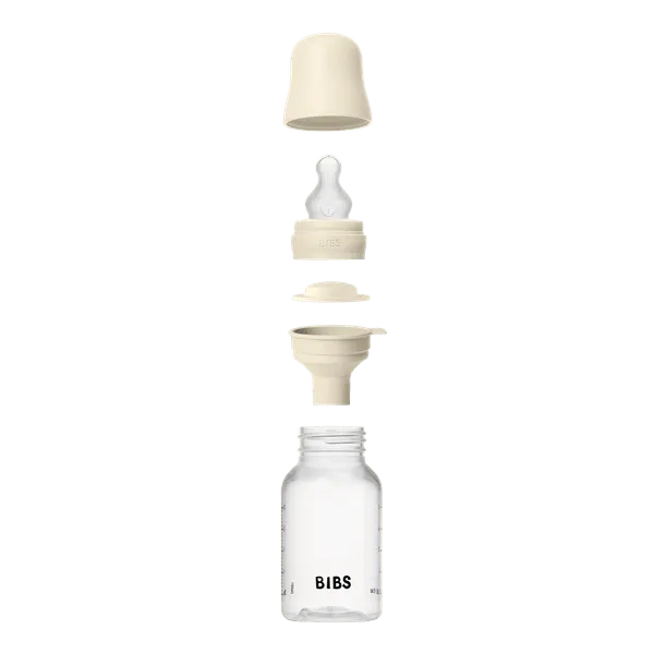 BIBS Grow and Flow BPA-Free PP Baby Bottle Round Silicone Set 150 ml / 270ml Ivory (Min. of 2 PK , multiples of 2 PK)
