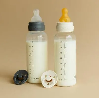 BIBS Grow and Flow BPA-Free PP Baby Bottle Round Silicone Set 150 ml / 270ml Ivory (Min. of 2 PK , multiples of 2 PK)