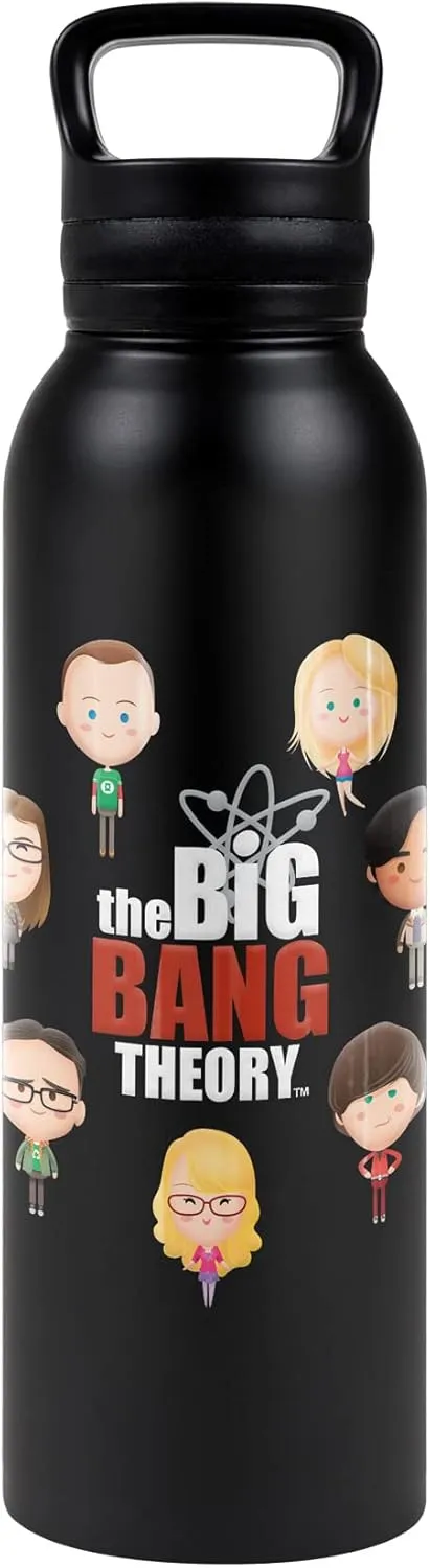 Big Bang Theory OFFICIAL Expressions 24 oz Insulated Canteen Water Bottle, Leak Resistant, Vacuum Insulated Stainless Steel with Loop Cap