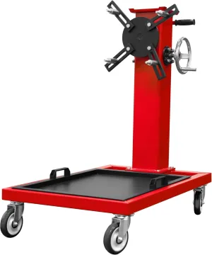 BIG RED AT25002R Torin Rotating Engine Stand: Removable Oil Pan and Magnetic Tray, Turbine Turntable, 2 Brake Caster Lockable Wheels, 1,000 Lbs Capacity