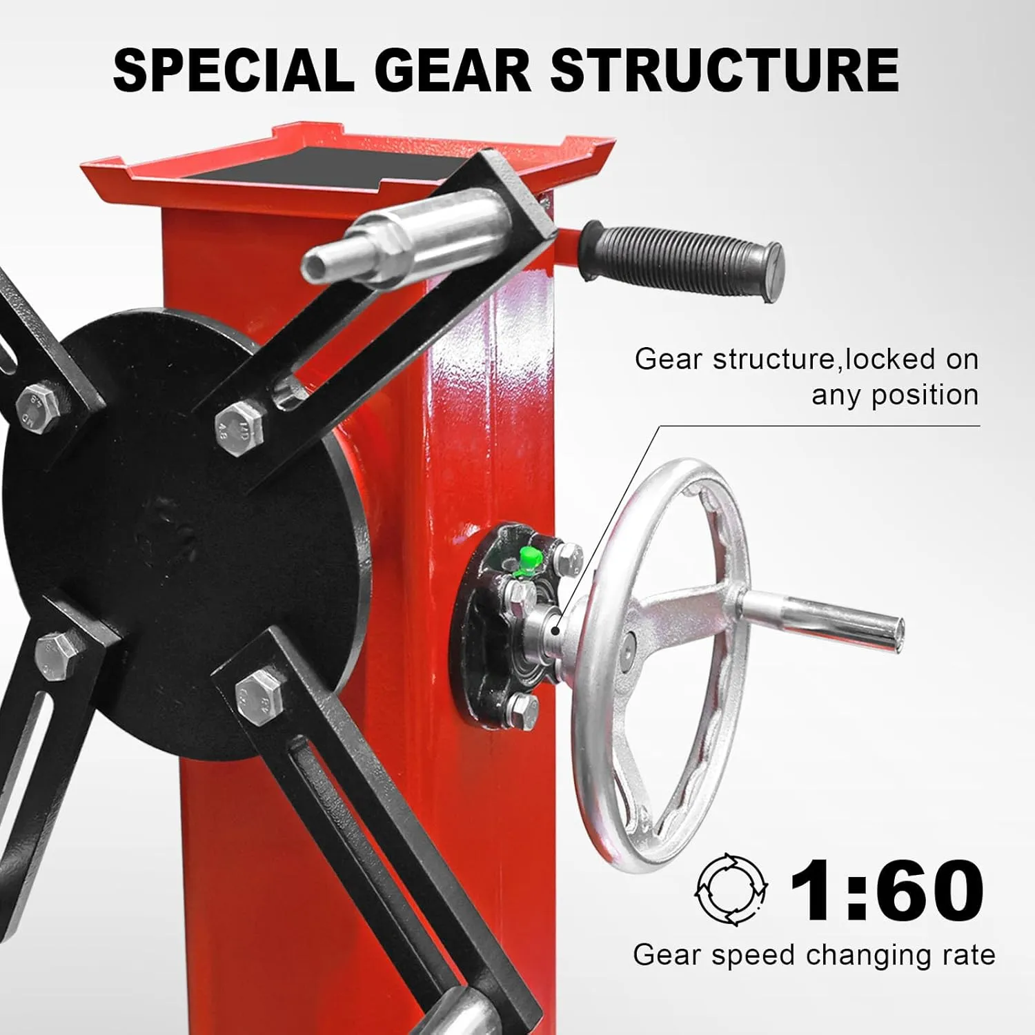 BIG RED AT25002R Torin Rotating Engine Stand: Removable Oil Pan and Magnetic Tray, Turbine Turntable, 2 Brake Caster Lockable Wheels, 1,000 Lbs Capacity