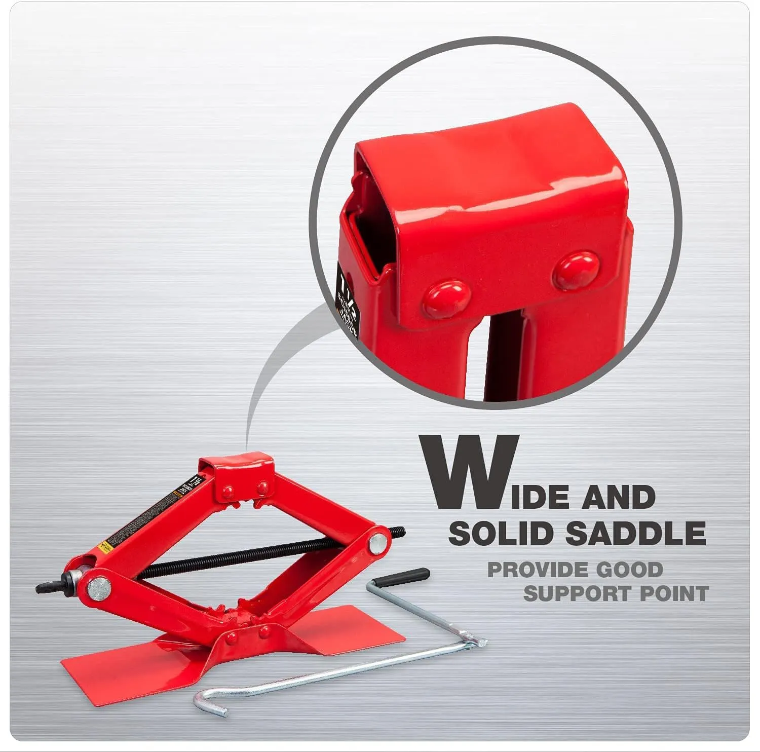 BIG RED T10152 Torin Steel Scissor Lift Jack Car Kit, 1.5 Ton (3,000 lb) Capacity, Red