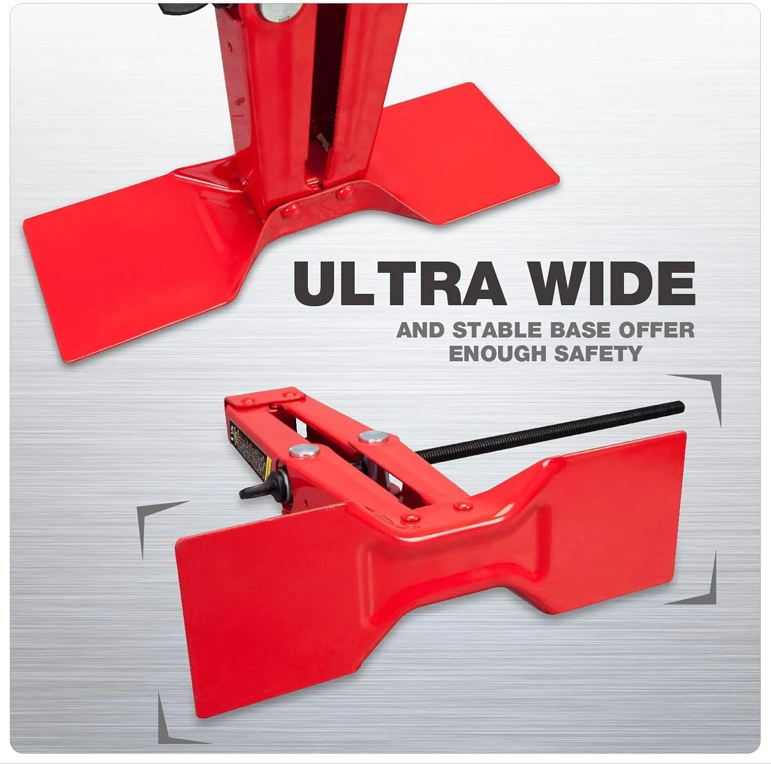 BIG RED T10152 Torin Steel Scissor Lift Jack Car Kit, 1.5 Ton (3,000 lb) Capacity, Red