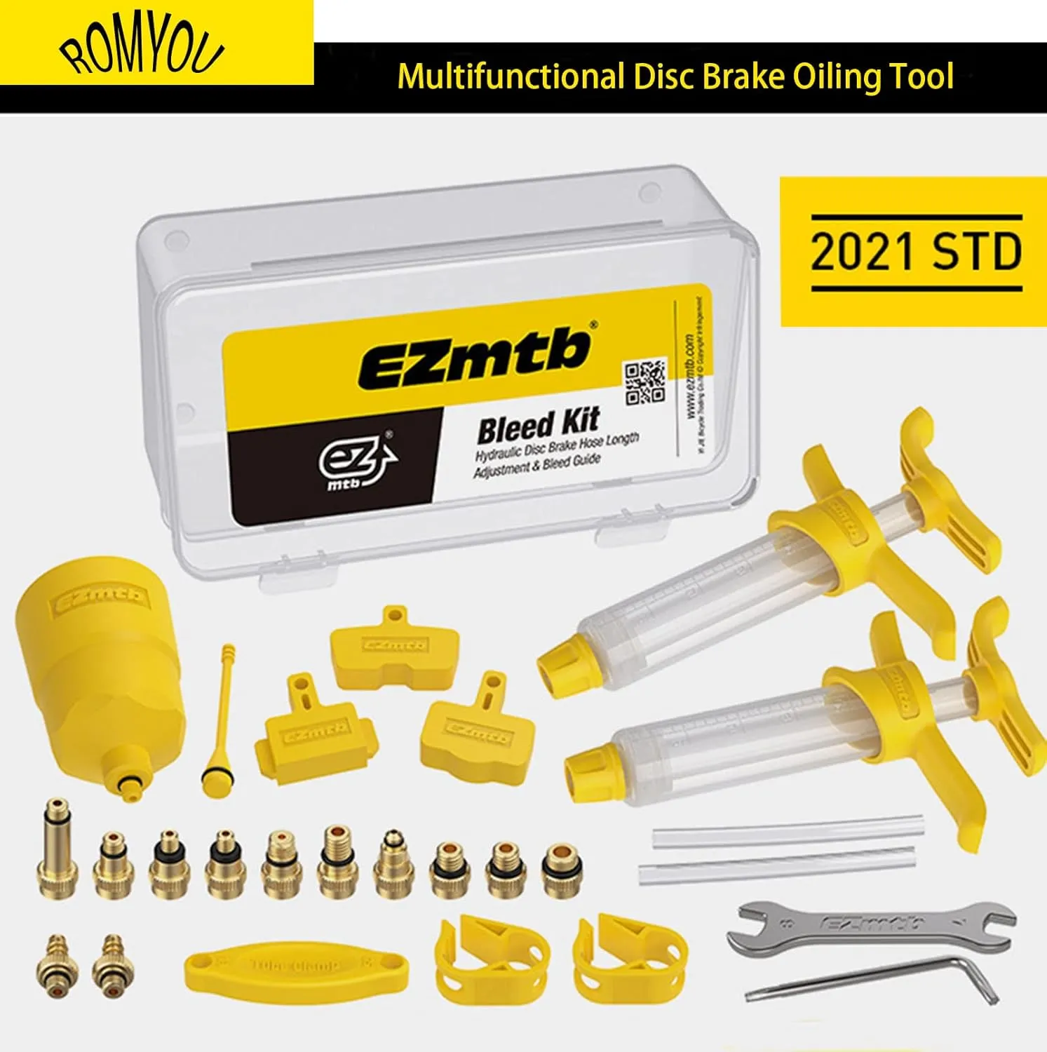 Bike Brake Bleed Kit for Shimano, TEKTRO, TRP Hydraulic Disc Brakes, Hydraulic Brake Bleed Kit Mountain Brake Bleed Kit for MTB/Road Bike Brake