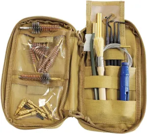 BIRCHWOOD CASEY Rifle & Handgun Range Cleaning Kit | Durable Versatile Cleaning Scrubbing Supplies 29 Piece Set | Soft Sided Case Included
