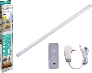 BLACK DECKER LED Under Cabinet Light Kit, Motion Sensor, Dimmable, Linkable, 3 Color Settings, Tool-Free, Utility Light, Closets, Garage, Pantry, (1) 24" Bars