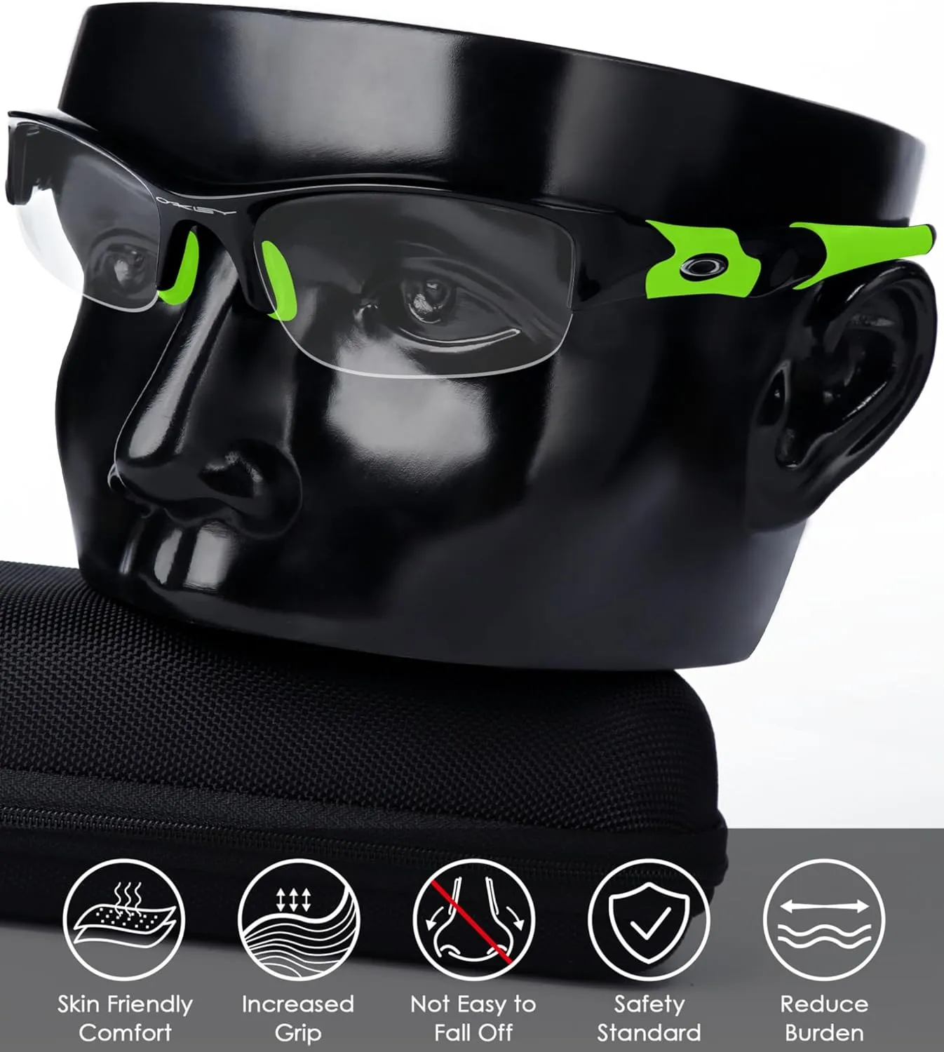 BLAZERBUCK Replacement Sock Kits Earsocks & Nosepieces for Oakley Flak Jacket XLJ Sunglass
