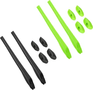 BLAZERBUCK Sock Kits Earsocks & Nosepieces for Oakley Flak 2.0 OO9295/Flak 2.0 XL OO9188/Flak 2.0 Asian Fit OO9271 Sunglasses - Black   Green