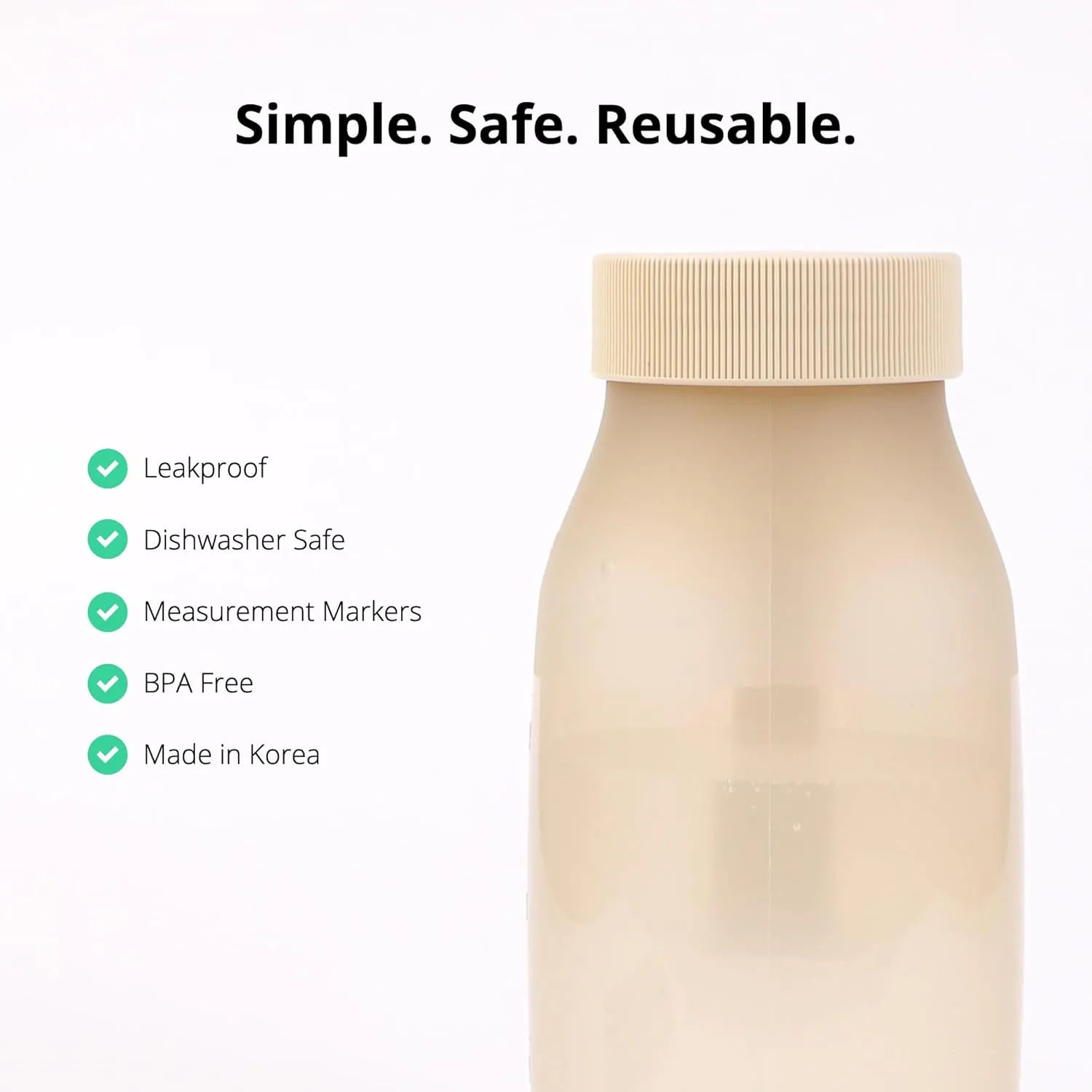 BLUE GINKGO Collapsible Water Bottle – Lightweight, Foldable Silicone Bottle for Travel, Hiking, and Camping (16.9oz, Made in Korea, Sand Beige)