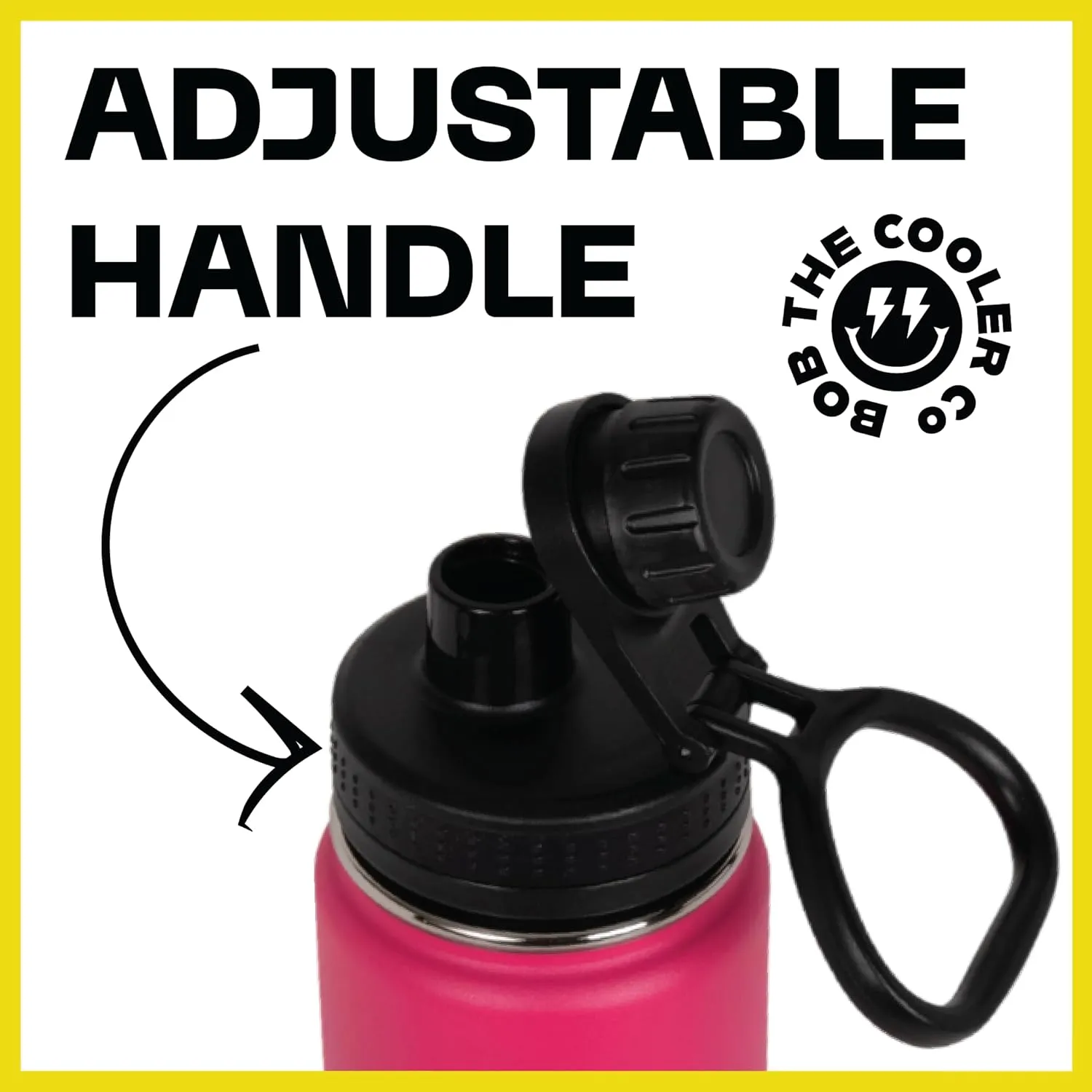 BOB THE COOLER CO - 26oz The Big Swig Double Wall Vacuum Insulated Water Bottle with Spout Lid, Made of Stainless Steel, Leak Proof, Great for Sports, Travel, & More (Vice Red)