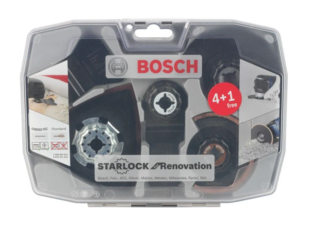 Bosch Renovation  Multi-Material Multi-Tool Accessory Kit 5 Pieces