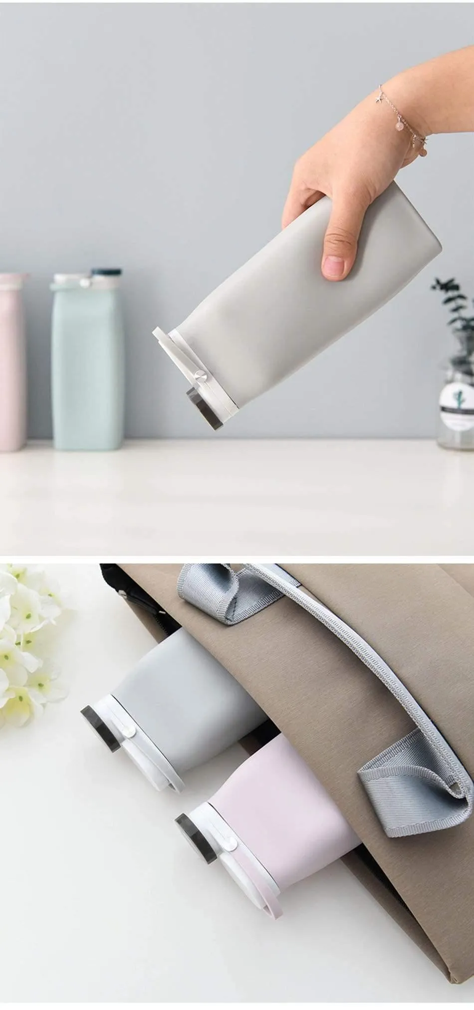 Bottle Beautiful Fully integrated Collapsible Silicone Water
