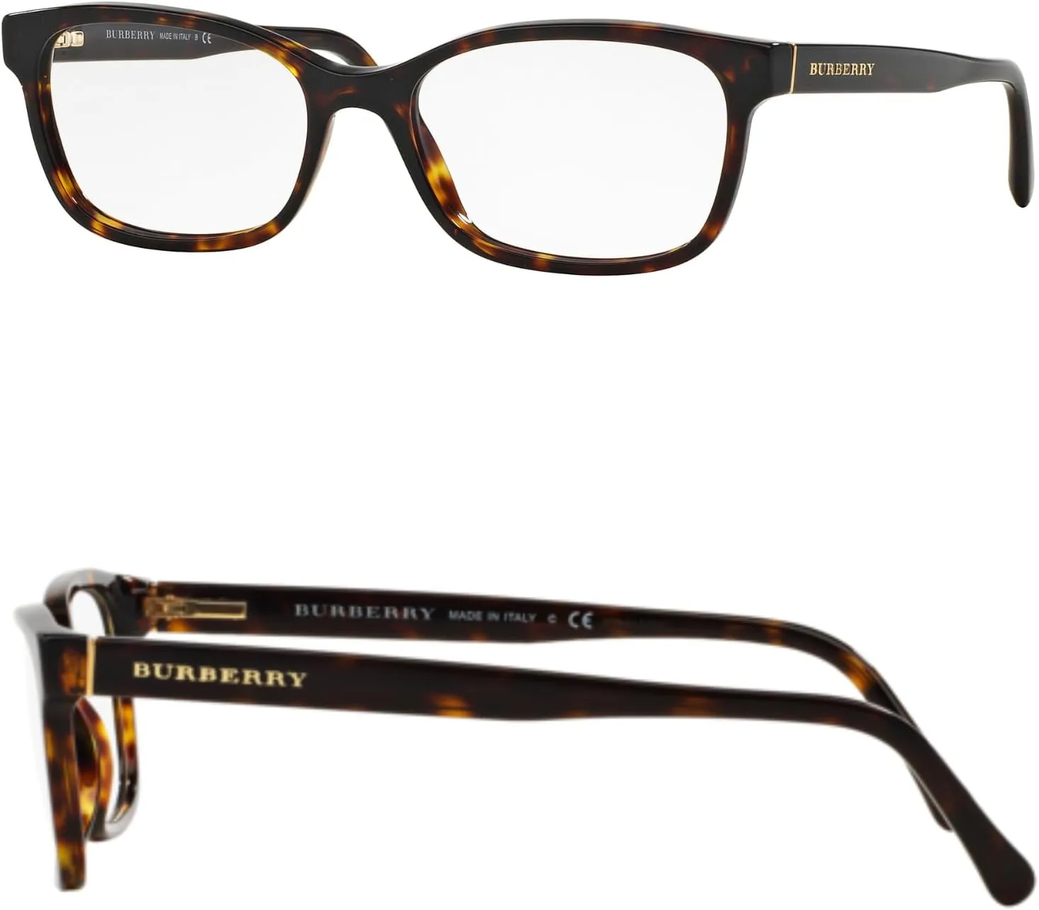 BURBERRY BE2201 Rectangle Shape Acetate Eyeglasses with eSHADES Luxury Eyewear Kit Bundle