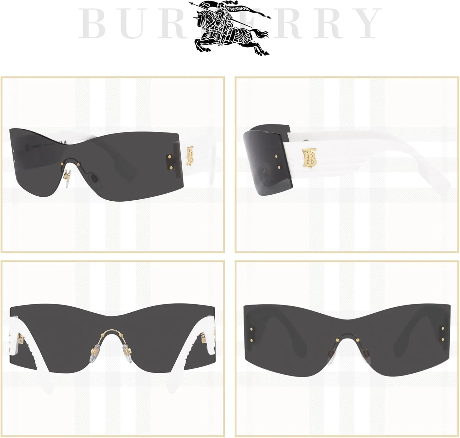 BURBERRY Bella BE3137 Rectangle Sunglasses for Women   BUNDLE With Designer iWear Eyewear Kit