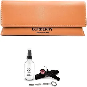 BURBERRY Large Triangular Brown Sunglass Eyeglass Case   Bundle with eSHADES Luxury Eyewear Kit