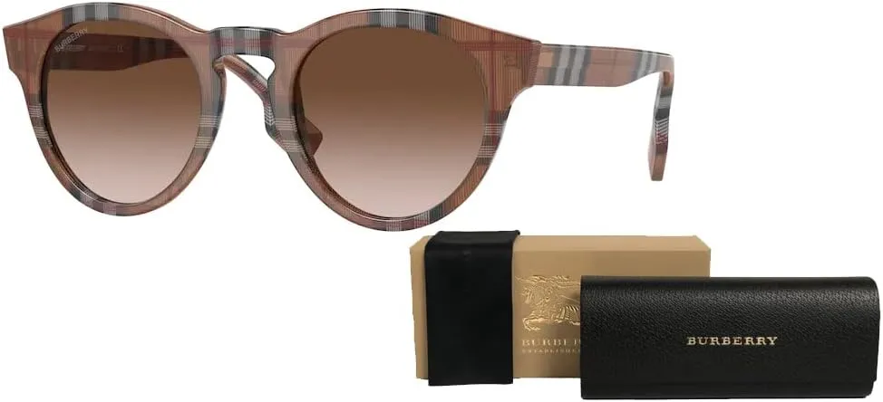 BURBERRY Reid BE4359 Round Sunglasses for Men   BUNDLE With Designer iWear Eyewear Kit
