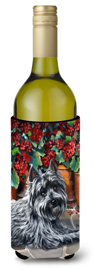 Cairn Terrier Geraniums Wine Bottle Hugger PPP3052LITERK
