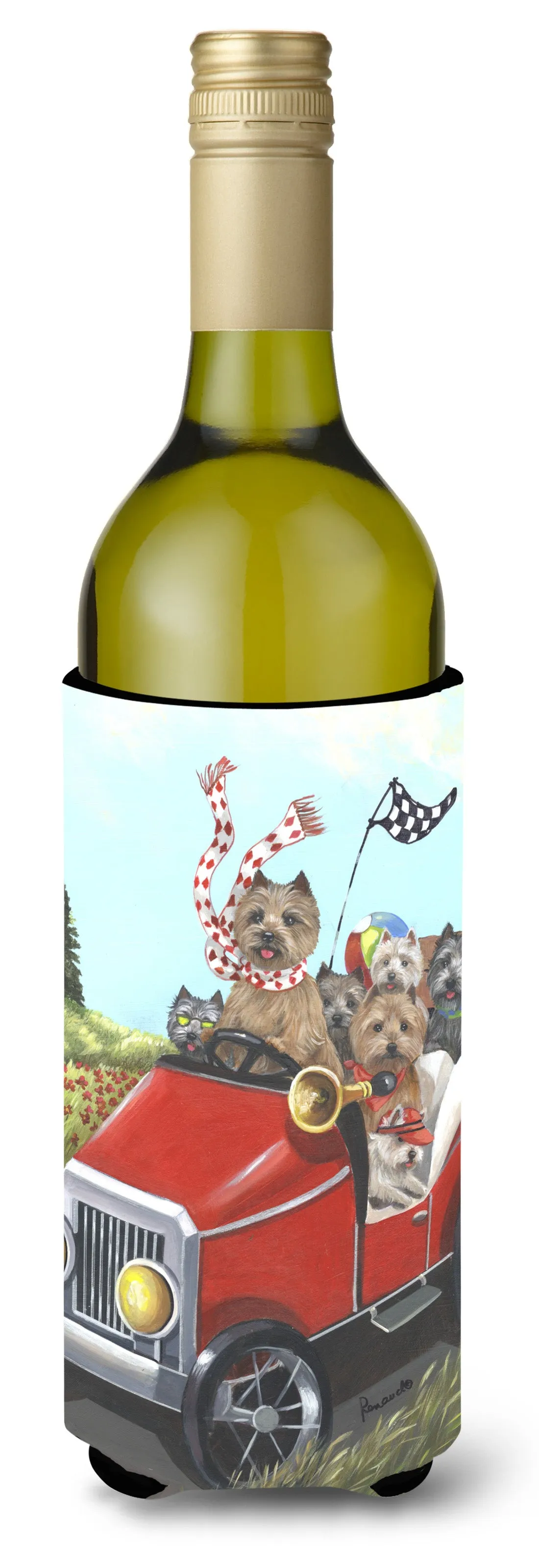Cairn Terrier On the Move Wine Bottle Hugger PPP3055LITERK