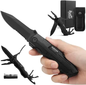 Camping Multi Tool Pocket Knife Multitool Knife for Men, Birthday Gift for Dad Gifts Son Daughter, Tactical EDC Utility Knife Multitool, Brother Gifts for Dad Gifts Grandpa Brother