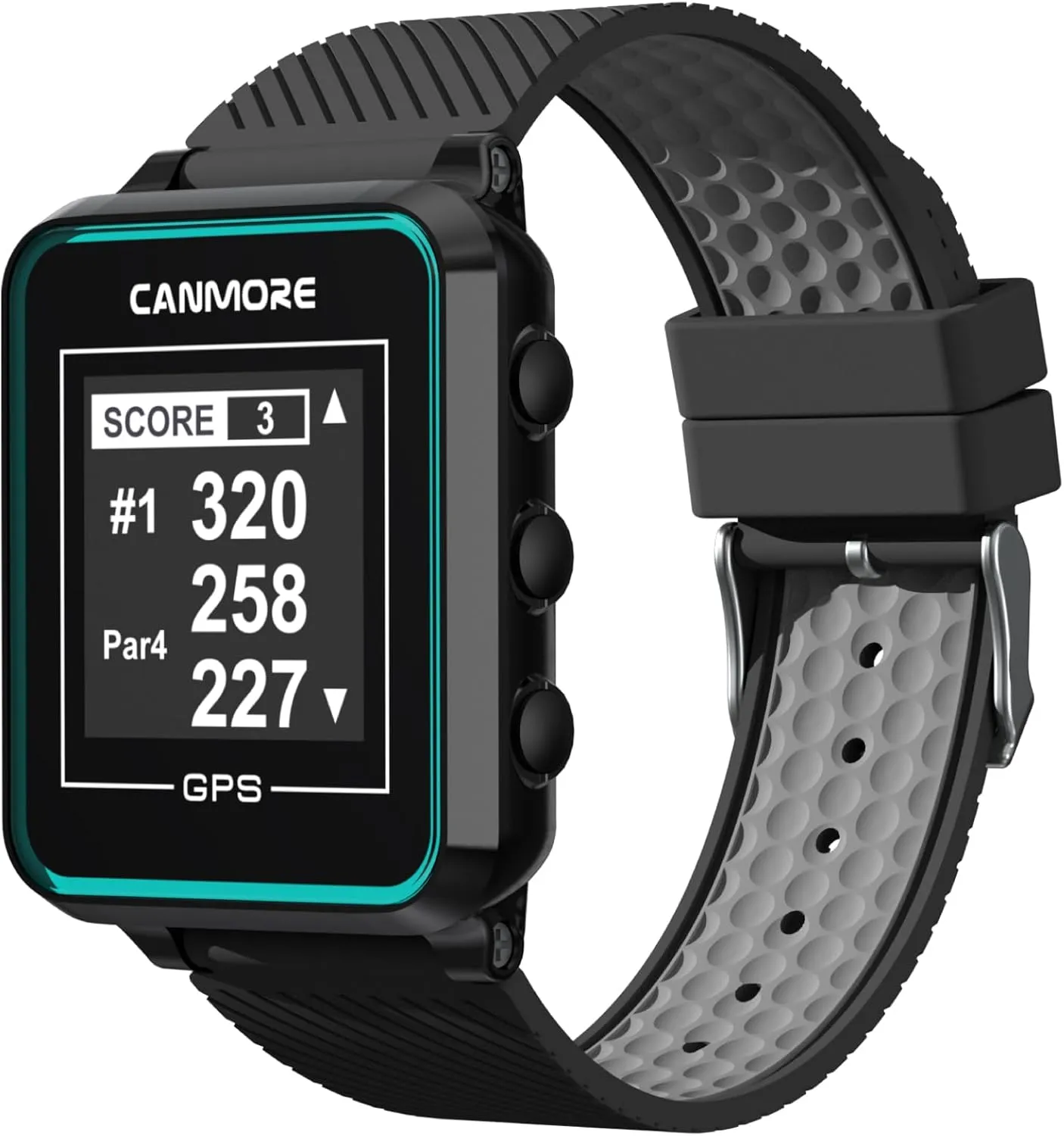 CANMORE TW356 Golf GPS Wearable Device for Men and Women, Free 41,000  Preloaded Courses Update Worldwide, High Contrast LCD Display, Upgrade IC Chip, Lightweight Essential Accessory for Golfer, Black