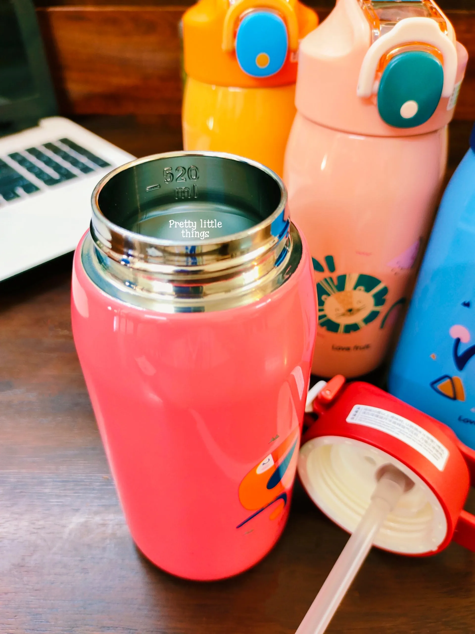 Cartoon Animals Print Steel Water Bottle 500 ml