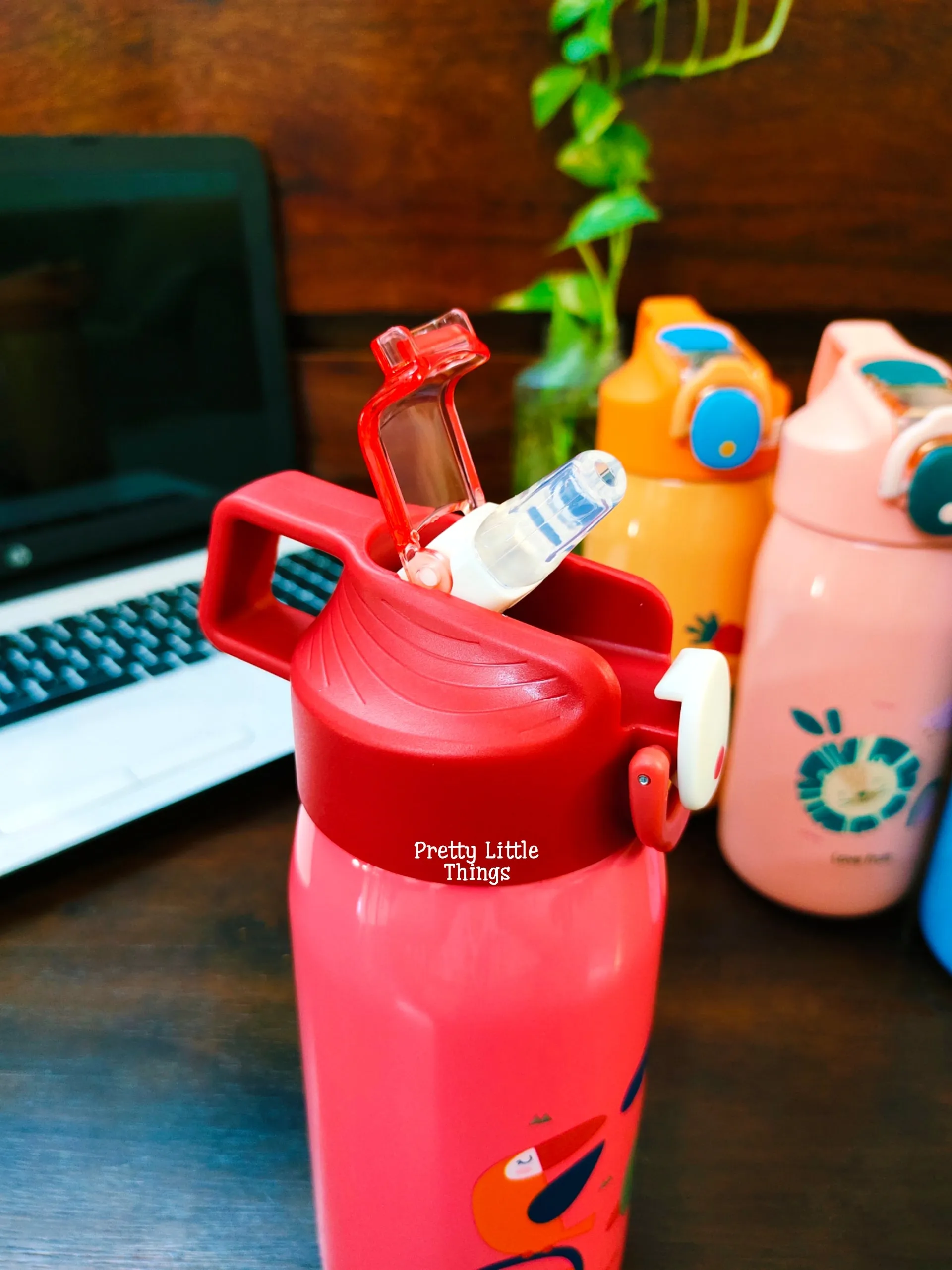 Cartoon Animals Print Steel Water Bottle 500 ml