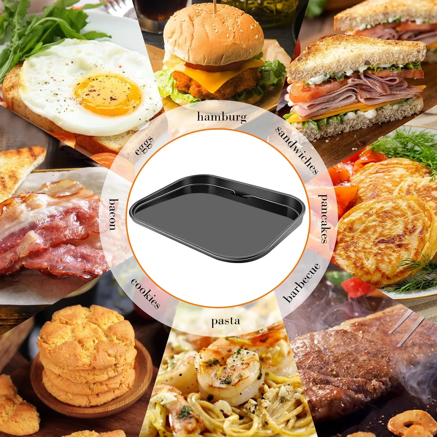 Cast Iron Griddle for Ninja Woodfire Grills, Griddle Plate, OG700 Series, Flat Top Griddle Compatible with Ninja Woodfire Outdoor Grills OG701, Ceramic Coating, Easy to Clean, Insert