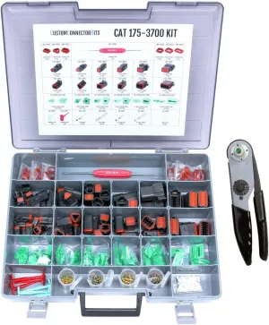 CAT-175-3700 Field Service Kit with 1U5804 CAT Crimp Tool for 22-12 AWG: Environmentally Sealed Connectors for Caterpillar and Tractor Electrical Repair