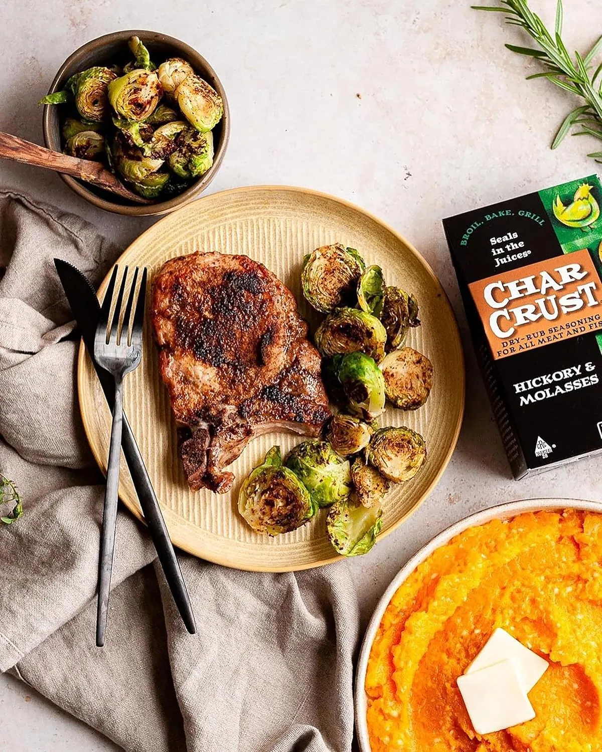 Char Crust Dry-Rub Seasoning (3-Pack, Hickory & Molasses)