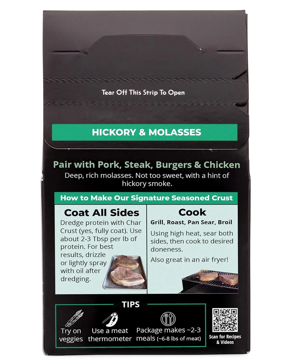 Char Crust Dry-Rub Seasoning (3-Pack, Hickory & Molasses)