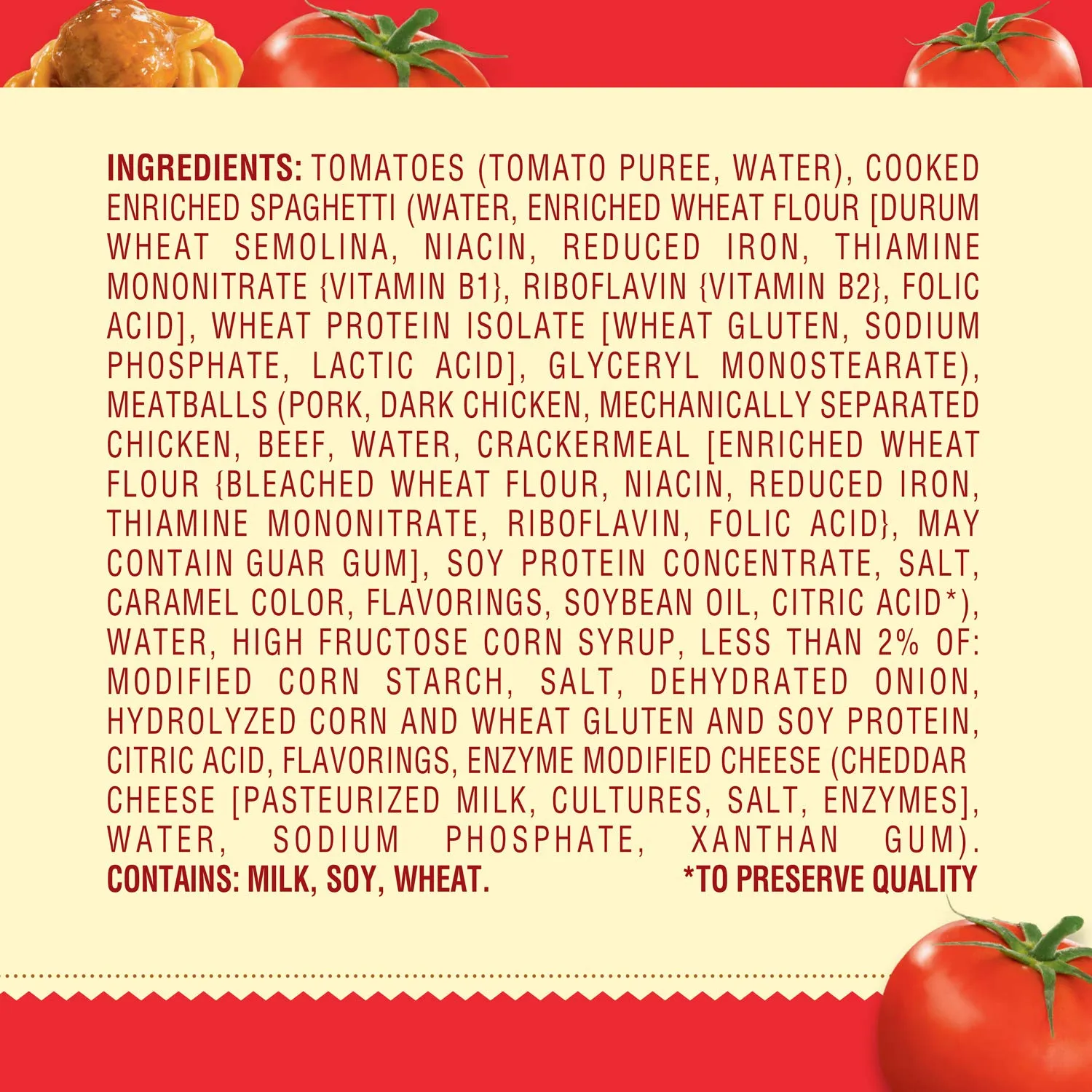 Chef Boyardee Spaghetti and Meatballs Can Pasta, Canned Food, 14.5 OZ Can (24 Cans)