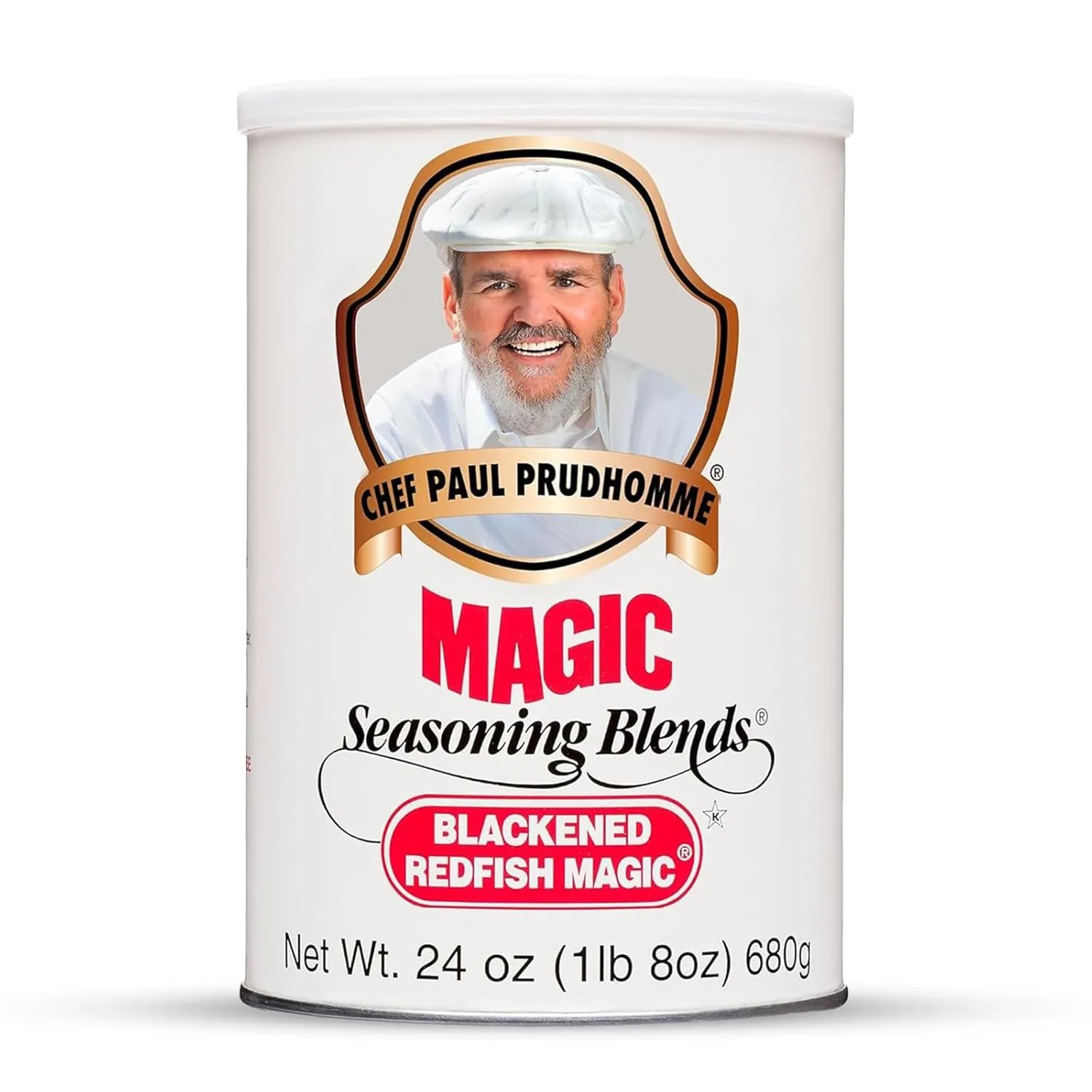 Chef Paul Blackened Redfish Magic Seasoning Blends | Cajun-Style Spices & Seasonings | Gluten-Free, No MSG, Bold Flavor | Perfect for Grilling, Cooking & BBQ | 24 oz/ 680g Canister (Pack of 1)