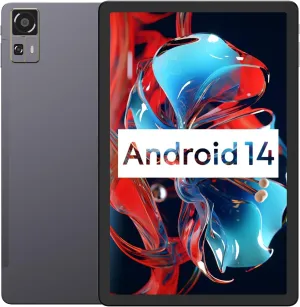 CHUWI Android 14 Tablet 10.95'', 128GB ROM 10GB RAM, Unisoc T616, 4G SIM Unlocked, Gaming Tablet,1TB Expand, 13MP Triple Camera, FHD 2K, Widevine L1, BT5.0, 7000mAh, GPS, Face Unlock, WiFi, with Case
