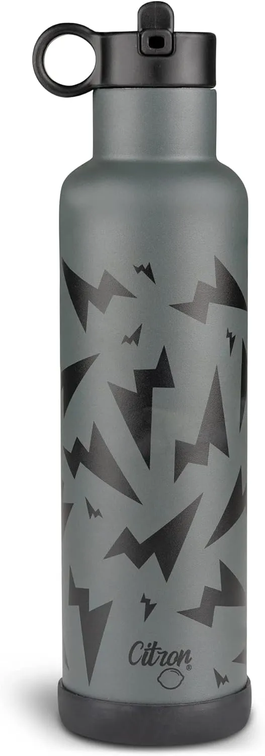 Citron Vacuum Insulated Stainless Steel Water Bottle 750ml Thunder Black, C6297001196595, SS Water Bottle