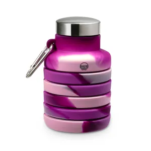 Collapsible Carabiner Bottle - Tie Dye - Magenta