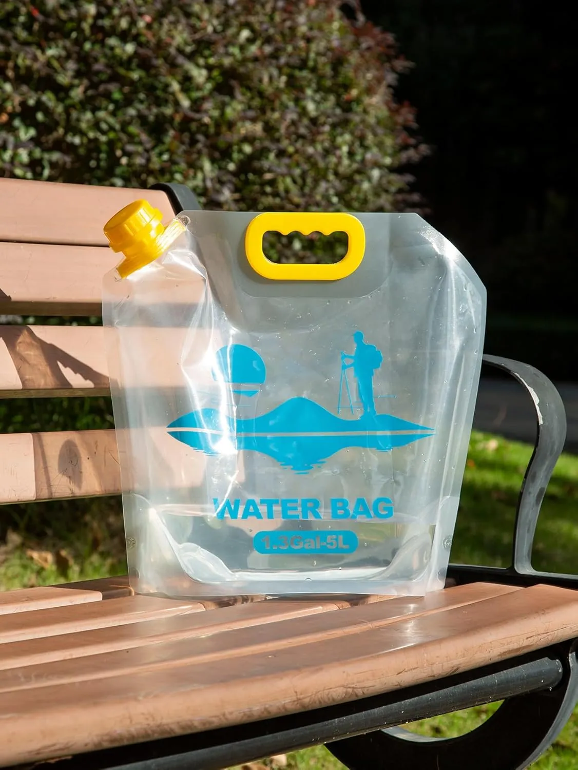 Collapsible Emergency Water Container Bag,WaterStorageCube,Flat Folding,BPA Free Food Grade,Clear Plastic Storage Jug for Camping Hiking Backpack,No-Leak Freezable,Water Bottle 2.6 Gallon/4pcs