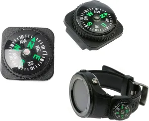 Compass Hiking, Mini Compass Portable North Navigation Button for Bracelet Bag Watch Strap Watch Accessories Survival Outdoor Kit 1 Piece Compass