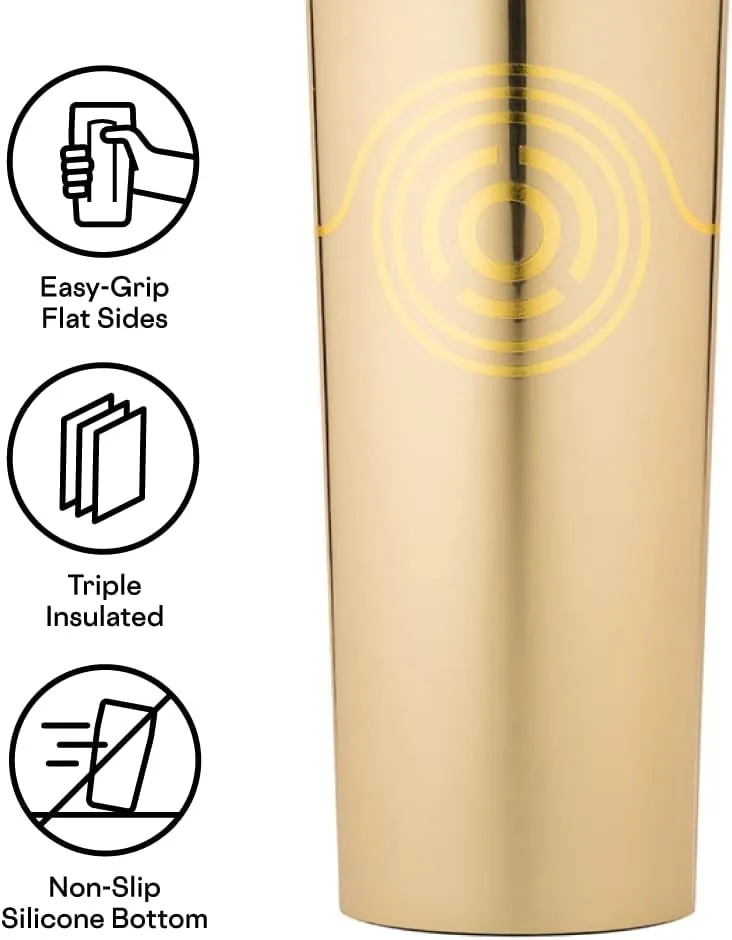 Corkcicle Canteen 16 oz Triple Insulated Stainless Steel Bottle, Star Wars C3P0