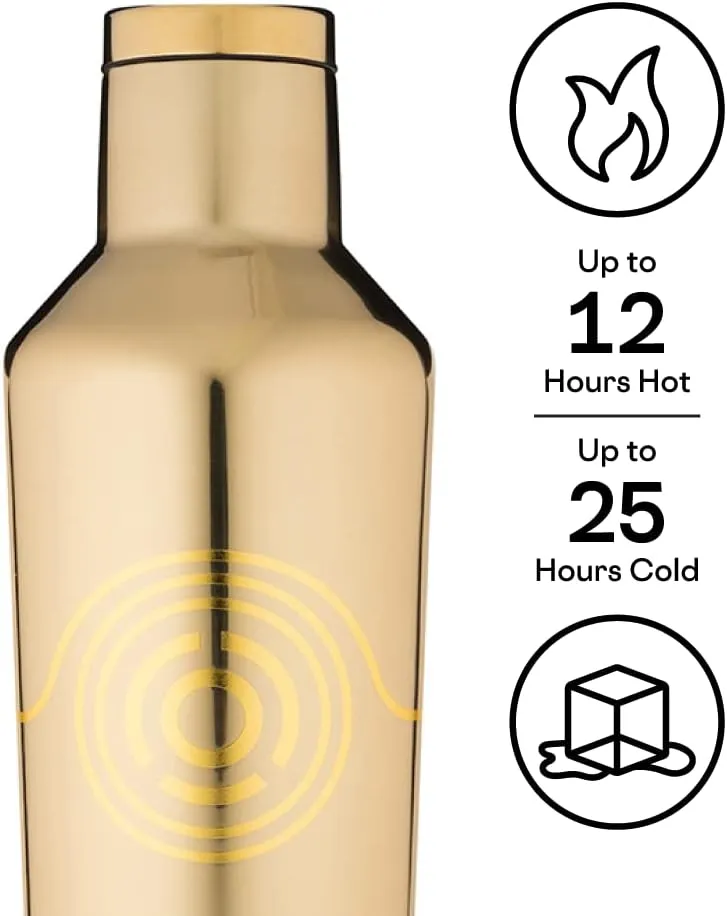 Corkcicle Canteen 16 oz Triple Insulated Stainless Steel Bottle, Star Wars C3P0