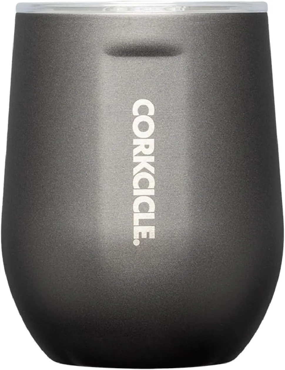 Corkcicle Stemless Insulated Wine Glass Tumbler, Ceramic Slate, 12 oz – Stainless Steel Stemless Wine Glass Keeps Beverages Cold for 6 Hours, Hot for 3 Hours – Non-Slip, Easy-Grip Insulated Cup